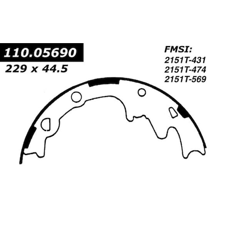 Riveted Brake Shoes,112.05690